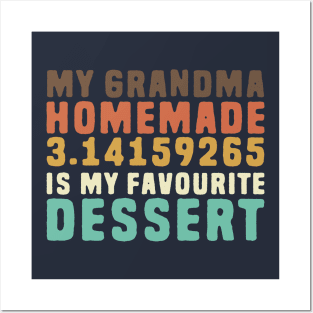 Funny Grandma Pi Pun Retro Posters and Art